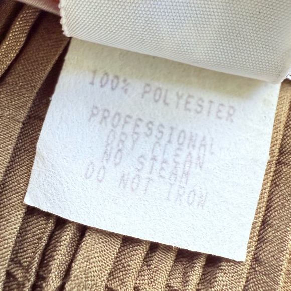 NWT Vintage 1990s Collection Jeanne Marc Bronze Plisse Pleated Maxi Skirt M - Picture 12 of 14